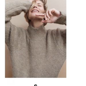 Zara soft mock neck knit sweater